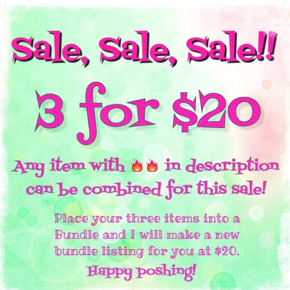 SALE 🔥🔥🔥 ANY item with the 🔥 emoji 3/$20!!!